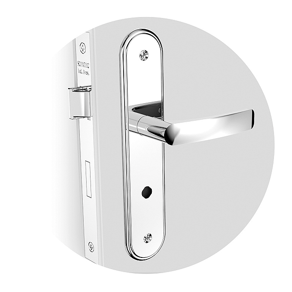 Fechadura Pali Espelho 43 Cromado Banheiro (B40Xe53) Soprano