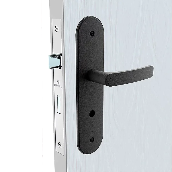 Fechadura Pali Espelho 43 Preto Fosco Banheiro (B40Xe53) Soprano