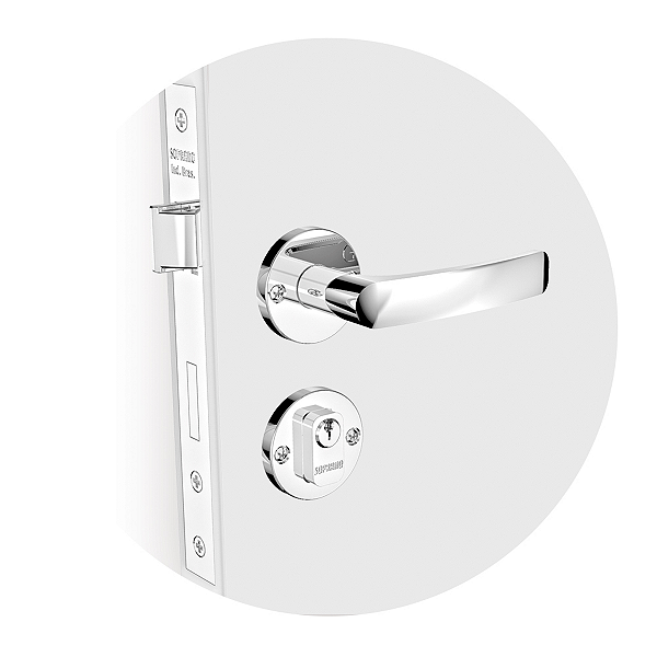 Fechadura Pali Roseta 23 Py53 Cromado Externa (B40Xe53) Soprano