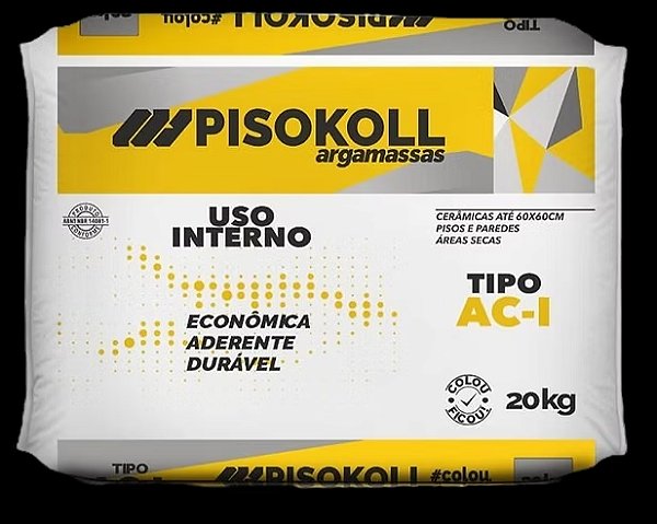 Argamassa uso Interno 20Kg ACI Cinza Pisokoll