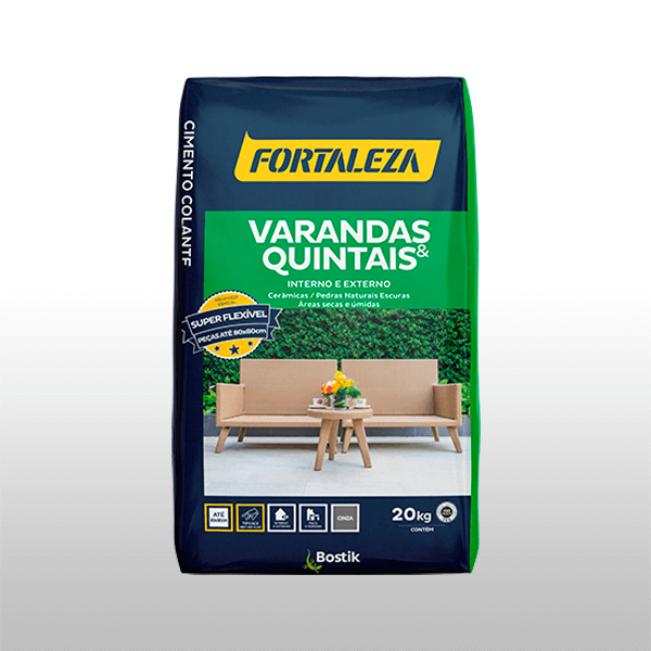 Argamassa ACII Externo 20Kg Cinza Varandas E Quintais Fortaleza