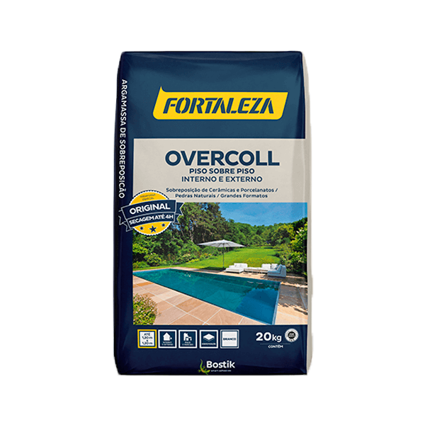 Argamassa Overcoll Piso Sobre Piso Externo 20Kg Branco Fortaleza