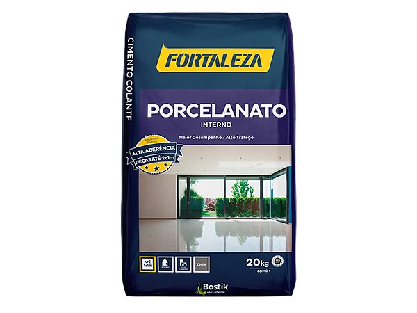 Argamassa Porcelanato Interno Cinza 20Kg Fortaleza