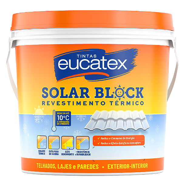 Tinta Acrilica Fosco 16Kg Solar Block Branco Eucatex