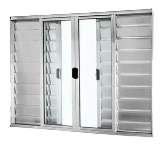 Veneziana Alumínio 6 Folhas 100X120 Brilhante Esquadrileve