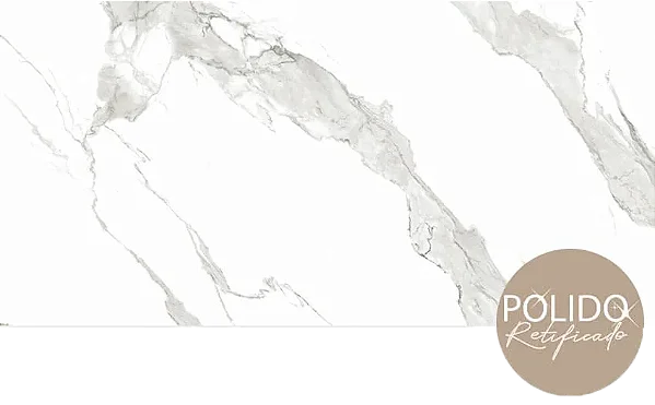 Piso Semi Gres 60X120 Polido Gran Statuario (Lb) Cx2,16 Formigres  - cx2,160