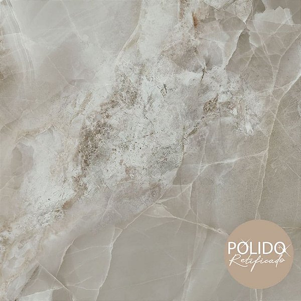 Piso Semi Gres 66X66 Polido Retificado Sirius Gray (Lb) Cx2,18 Formigres - cx2,180