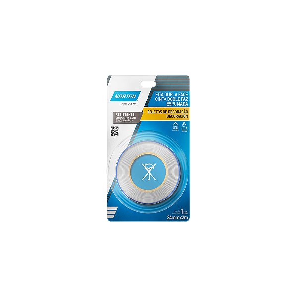 Fita Dupla Face 24mmx2m Espumada  Norton