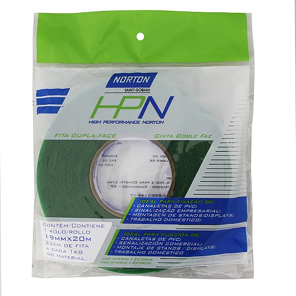 Fita Dupla Face 19mmx20m Transparente Norton