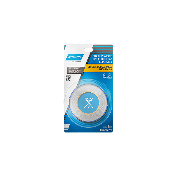 Fita Dupla Face 19mmx2m Espumada Norton