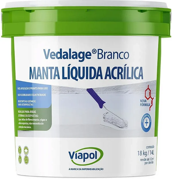 Manta Liquida 14L Vedalage Branco Viapol