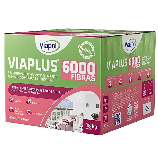 Viaplus 6000 Fibras 18Kg Viapol