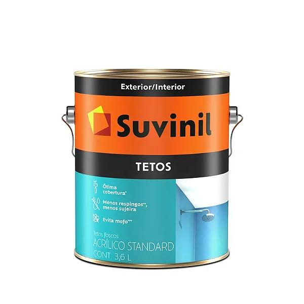 Tinta Acrilica Fosco 3.6L Tetos Branco Suvinil