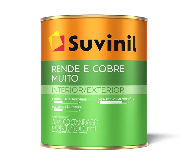 Tinta Acrilica Fosco Rende E Cobre Muito 3.6L Allure Suvinil