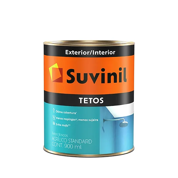 Tinta Acrilica Fosco 0.9L Tetos Branco Suvinil