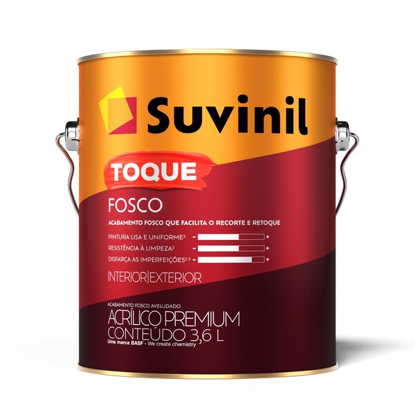 Tinta Acrilica Toque Fosco 3.6L Branco Neve Suvinil