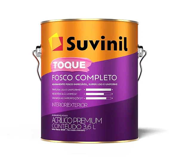 Tinta Acrilica Toque Fosco Completo 3.6L Branco Suvinil
