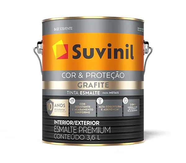 Esmalte Cor & Proteção Grafite Cinza Escuro 3.6L Suvinil