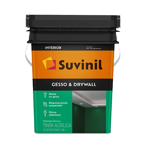 Gesso & Drywall 18L Branco Balde Suvinil