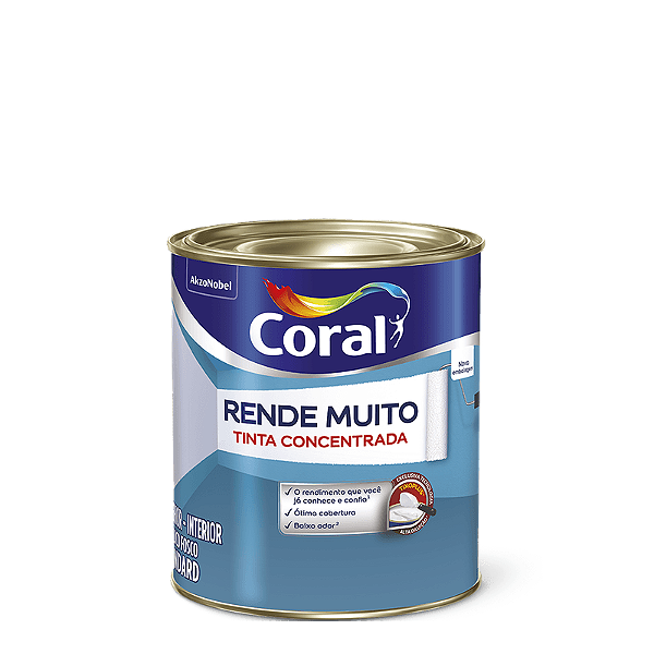 Tinta Acrilica Fosco 0.9L Rende Muito Branco Coral