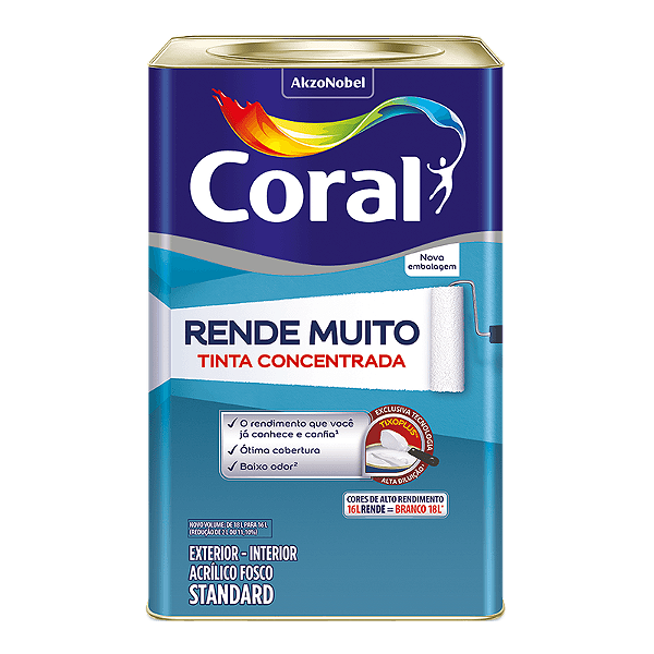 Tinta Acrilica Fosco 16L Rende Muito Verde Angra Coral