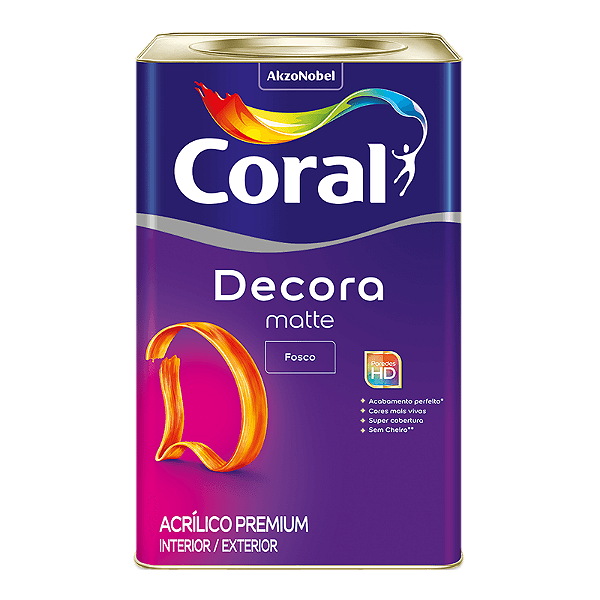 Tinta Acrilica Fosco 18L Decora Algodão Egipcio Coral