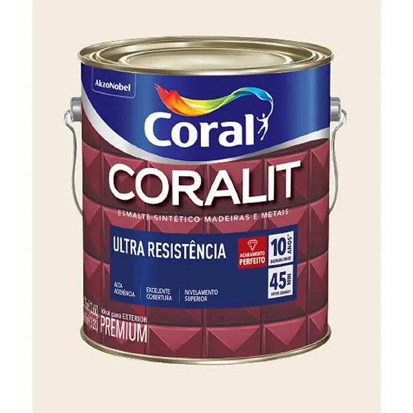 Esmalte Fosco Sintetico Coralit 0.9L Branco Coral