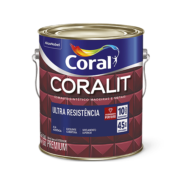 Esmalte Brilhante Sintetico Coralit 3.6L Marrom Coral