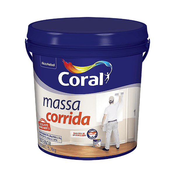 Massa Corrida 5.7Kg Balde Coral