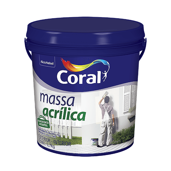Massa Acrilica 5.7Kg Balde Coral
