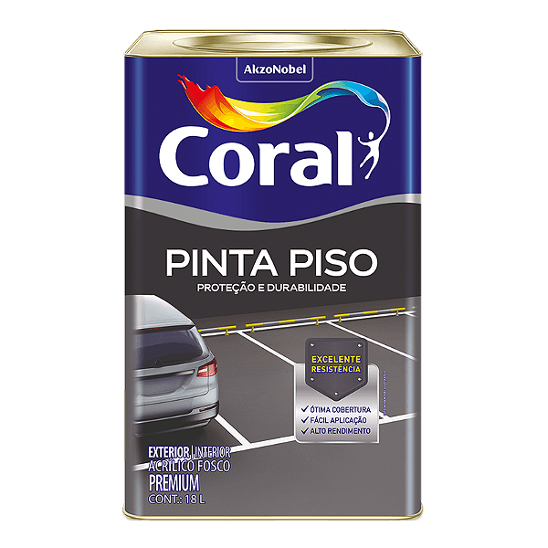 Tinta Pinta Piso 18L Cinza Escuro Coral