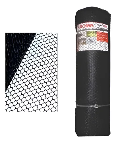 Tela Para Cercamento Pinteiro 1X/50Mt Preto P4 M25 Linha Leve Touro 25 Roma