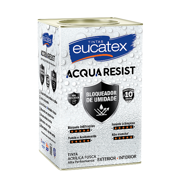 Tinta Acrilica Fosco 18L Acqua Resist Elephant Eucatex