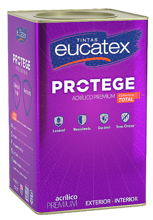 Tinta Acrilica Fosco 18L Protege Chromium Eucatex