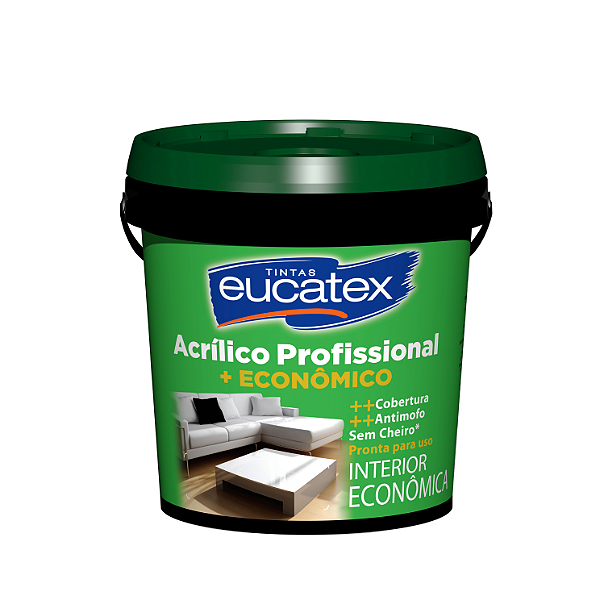 Tinta Acrilica Fosco 3.6L Prof Pronto Balde Branco Eucatex
