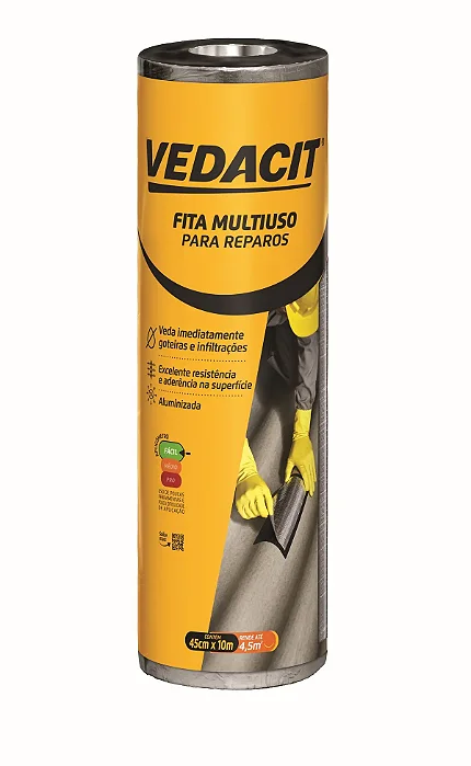Fita Multiuso Para Reparos 45Cmx10Mt Vedacit