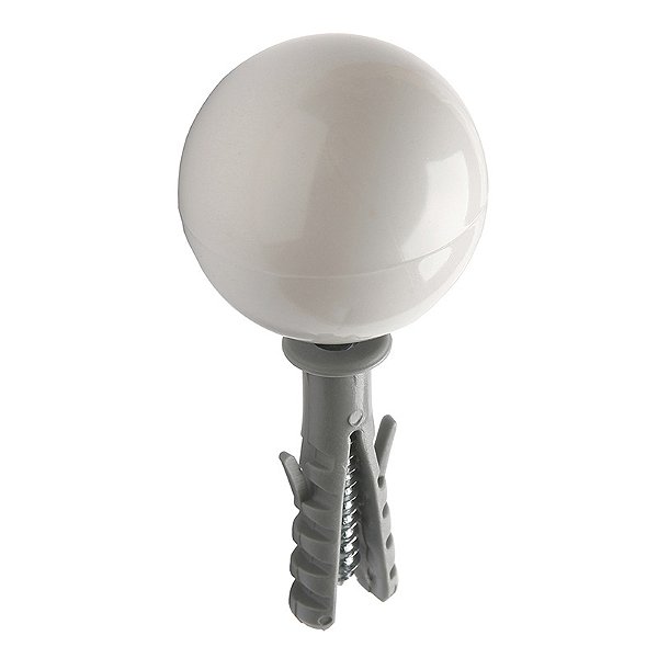 Batedor De Porta Pvc Branco 8mm 1Pc Sbat01 Peg&Fixe