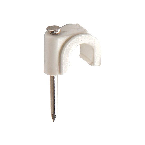 Fixador Cabo Coaxial 7mm Branco 12 Sfxc03 Peg&Fixe