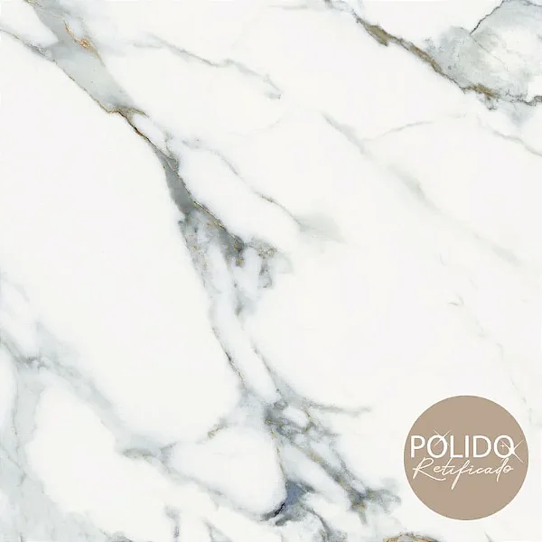 Piso Semi gres 66X66 Calacata Blue Polido Rt (Lb) Cx2,18 Formigres - cx2,180