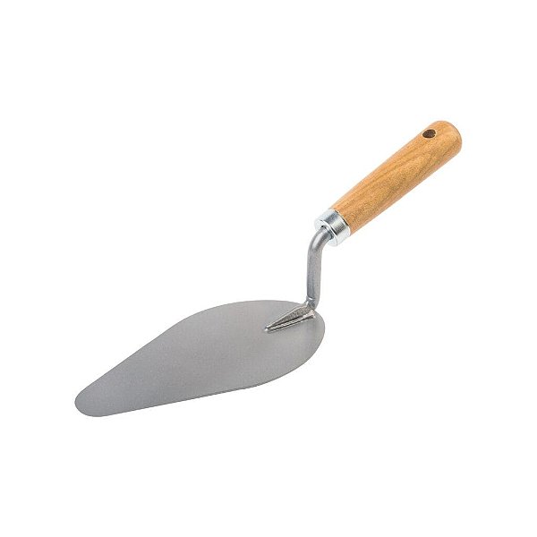 Colher Pedreiro 7 Oval Com Cabo De  Madeira Cortag