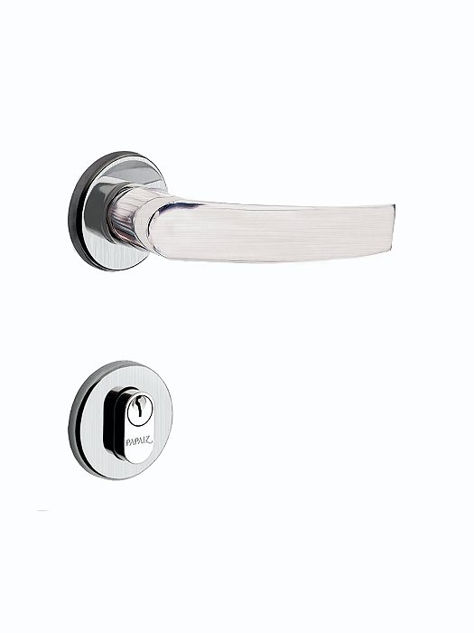 Fechadura Mz950 R61 Roseta Acetinado Externa Papaiz