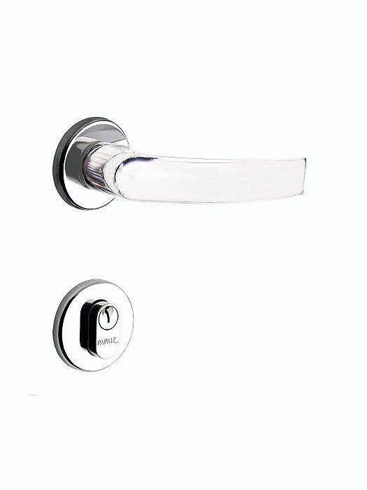 Fechadura Mz950 R61 Roseta Cromado Externa Papaiz