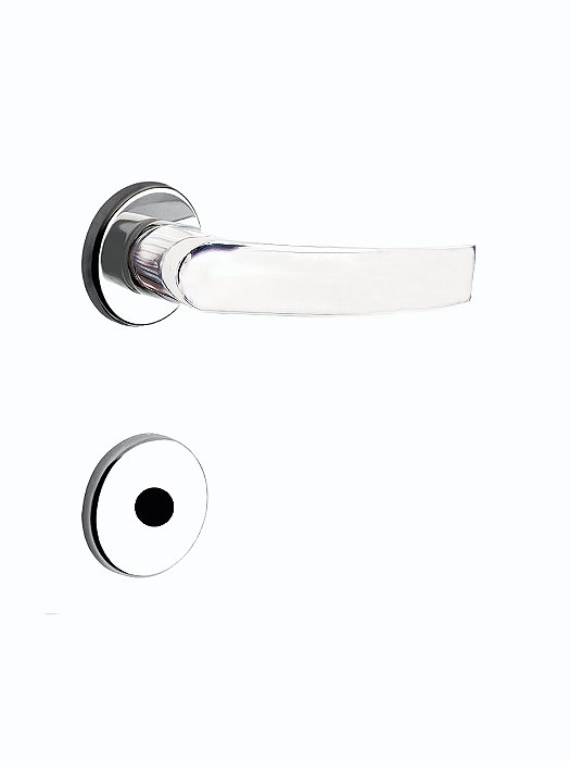 Fechadura Mz950 R66 Roseta Cromado Banheiro Papaiz