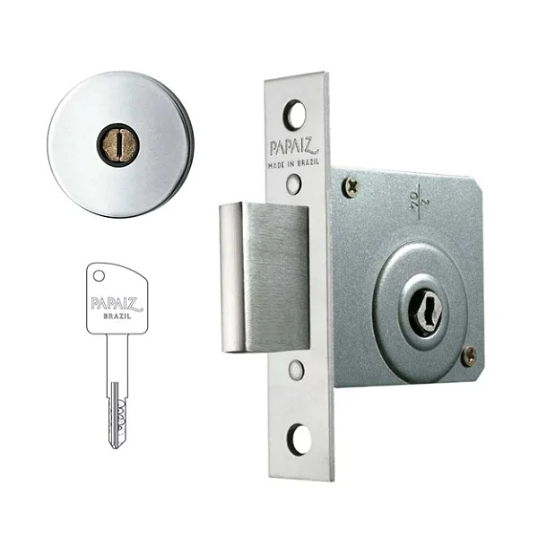 Fechadura Tetra Cromado Papaiz