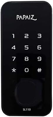 Fechadura Eletronica Sem Maçaneta Smart Lock Sl110 Preto Papaiz