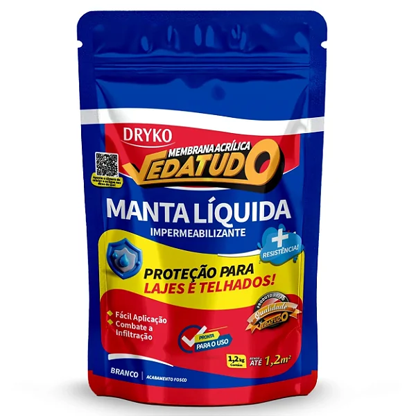 Manta Liquida 1,2Kg Branco Vedatudo Dryko