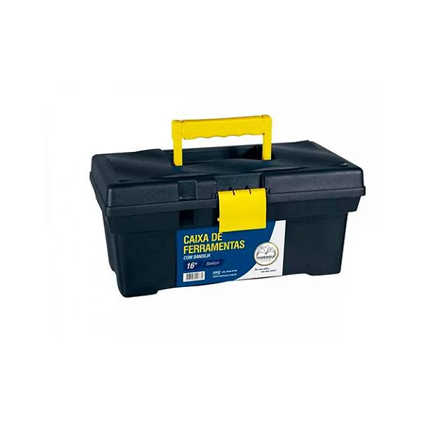 Caixa De Ferramentas Plastica Standart 16 Preto Metasul