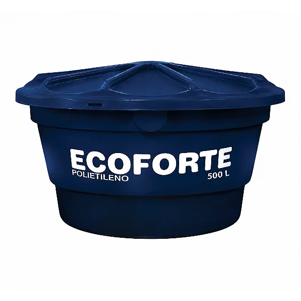 Caixa Dagua Polietileno 500L Com Tampa Ecoforte
