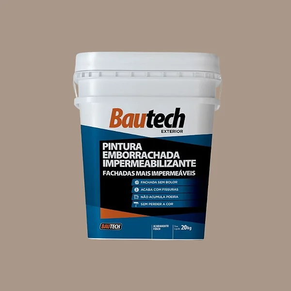Tinta Acrilica Fosco 20Kg Pintura Emborrachada Camurça Bautech