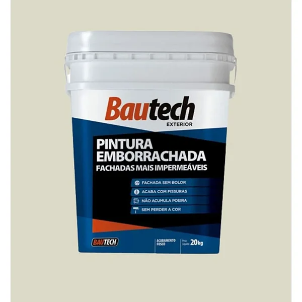 Tinta Acrilica Fosco 20Kg Pintura Emborrachada Gelo Bautech